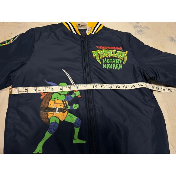 TMNT Teenage mutant ninja turtle bomber jacket boys size L 10/12 mutant mayhem - Picture 9 of 11